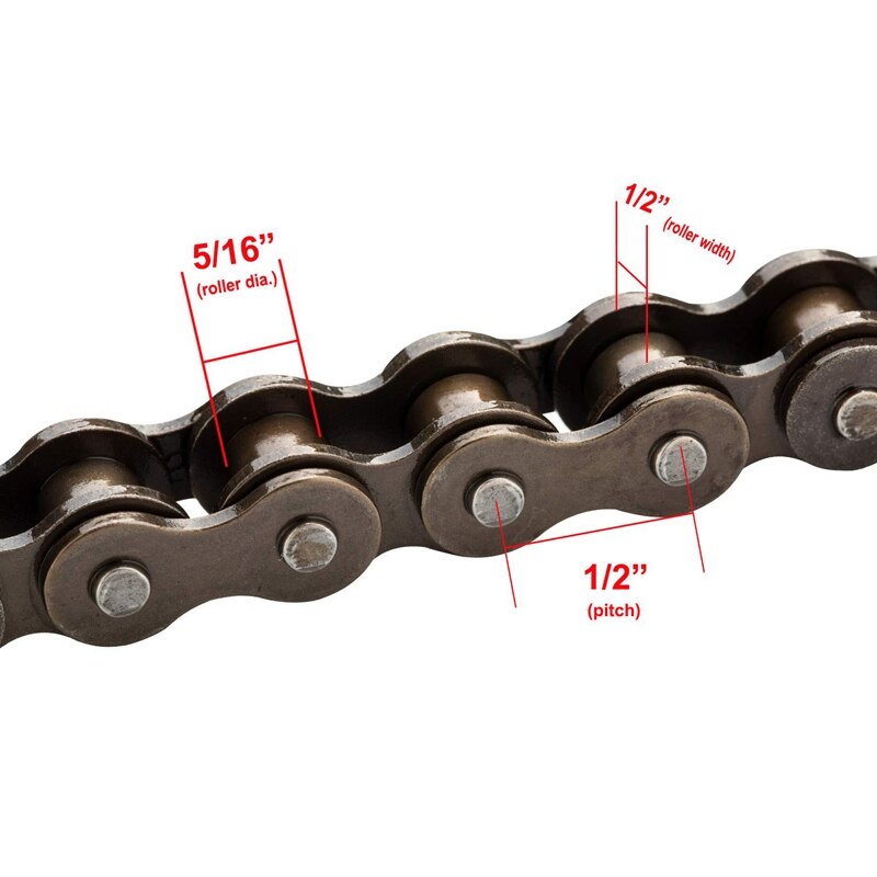420 Motorcycle Chain - 420 Standard Roller Chain 132 Link + Chain Breaker for 110Cc 125Cc Dirt Pit Bike Atv Quad Go Kart Scooter