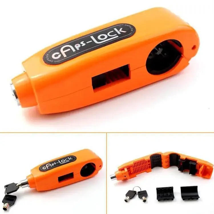 Motorcycle Handlebar Lock Throttle Lock Anti-Theft Lock Electric Vehicle Lock Tricycle Battery Car Handle Lock Brake Lock: Blue