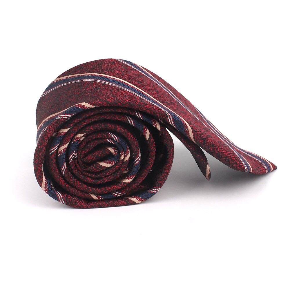 Men Tie Classic Plaid Neck Tie For Wedding Business Suits Man Paisley Ties Wine Red Men's Necktie Jacquard Neck Wear