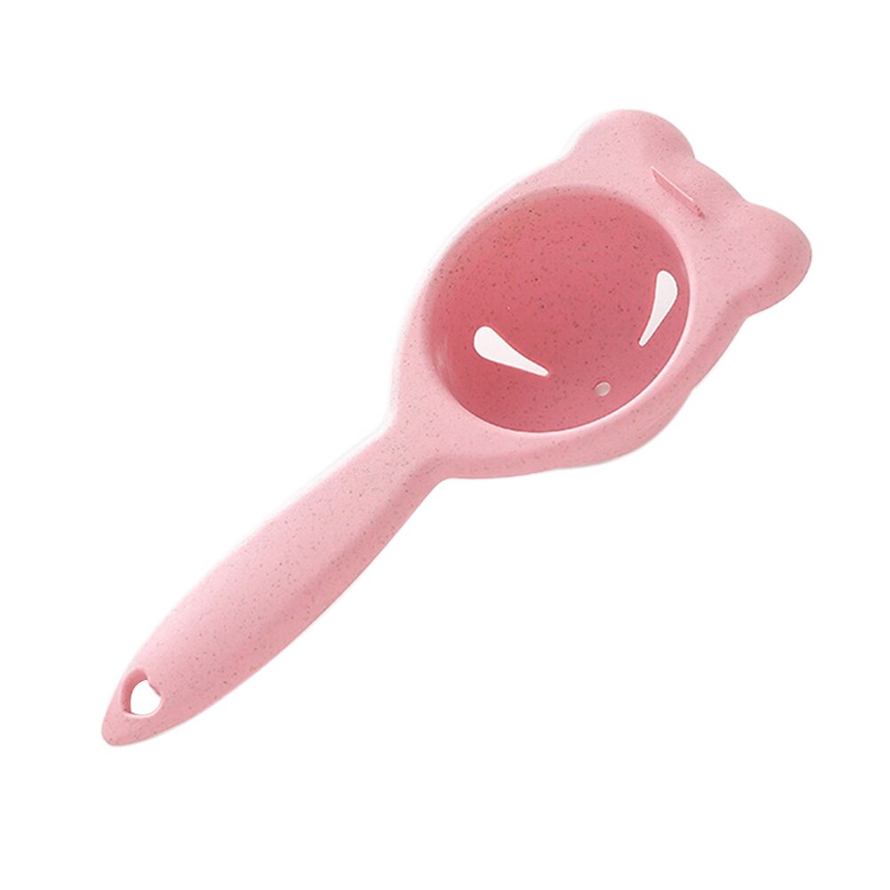Utensilio para hornear pasteles, divisor tamiz, herramienta de cocina artesanal, separador de yema y clara de huevo, separador de huevos de plástico de grado alimenticio: Rosa