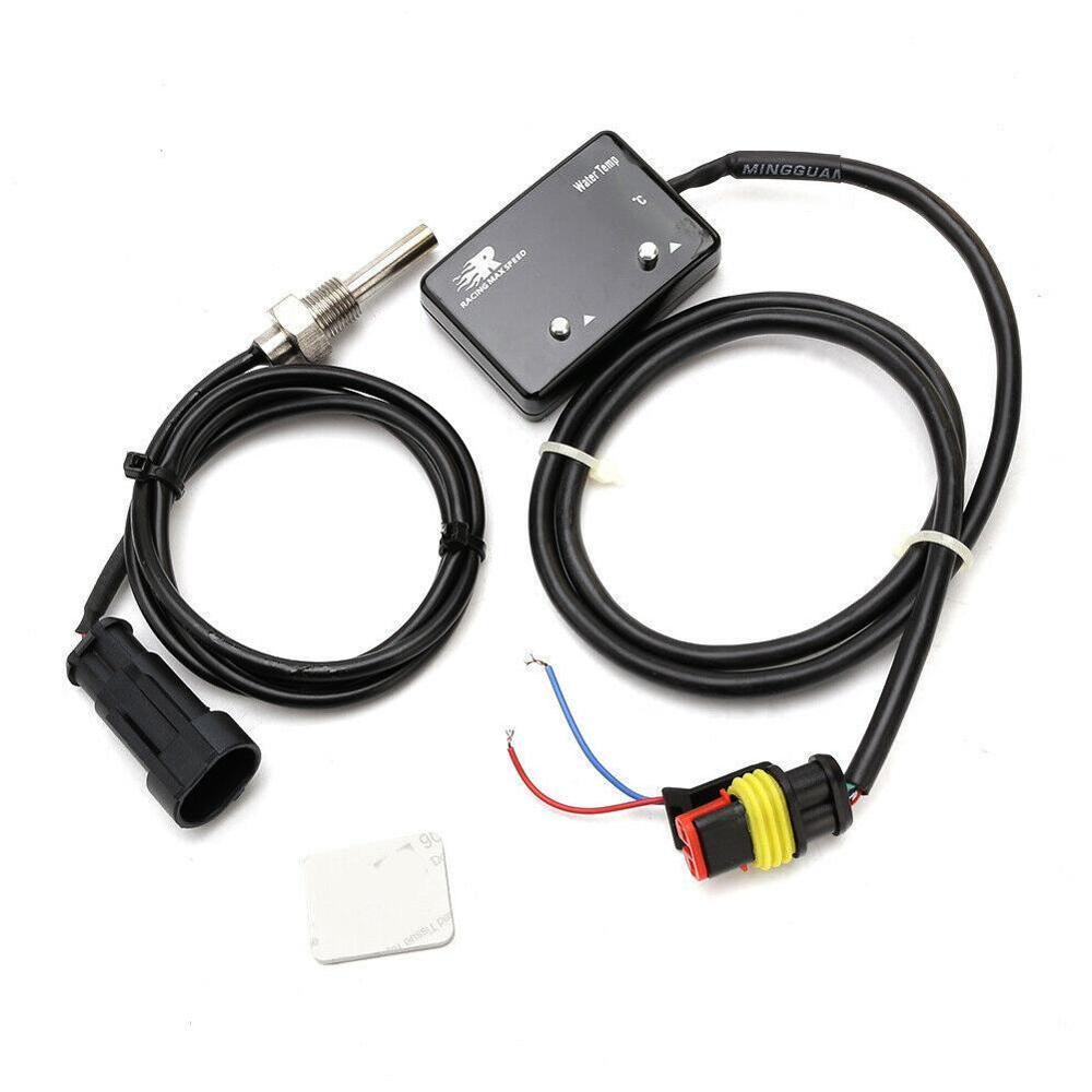 Digitale Water Temperatuur Meter Auto Motor Temperatuurmeter Digitale Led Water Temperatuur Meter Met Sensor