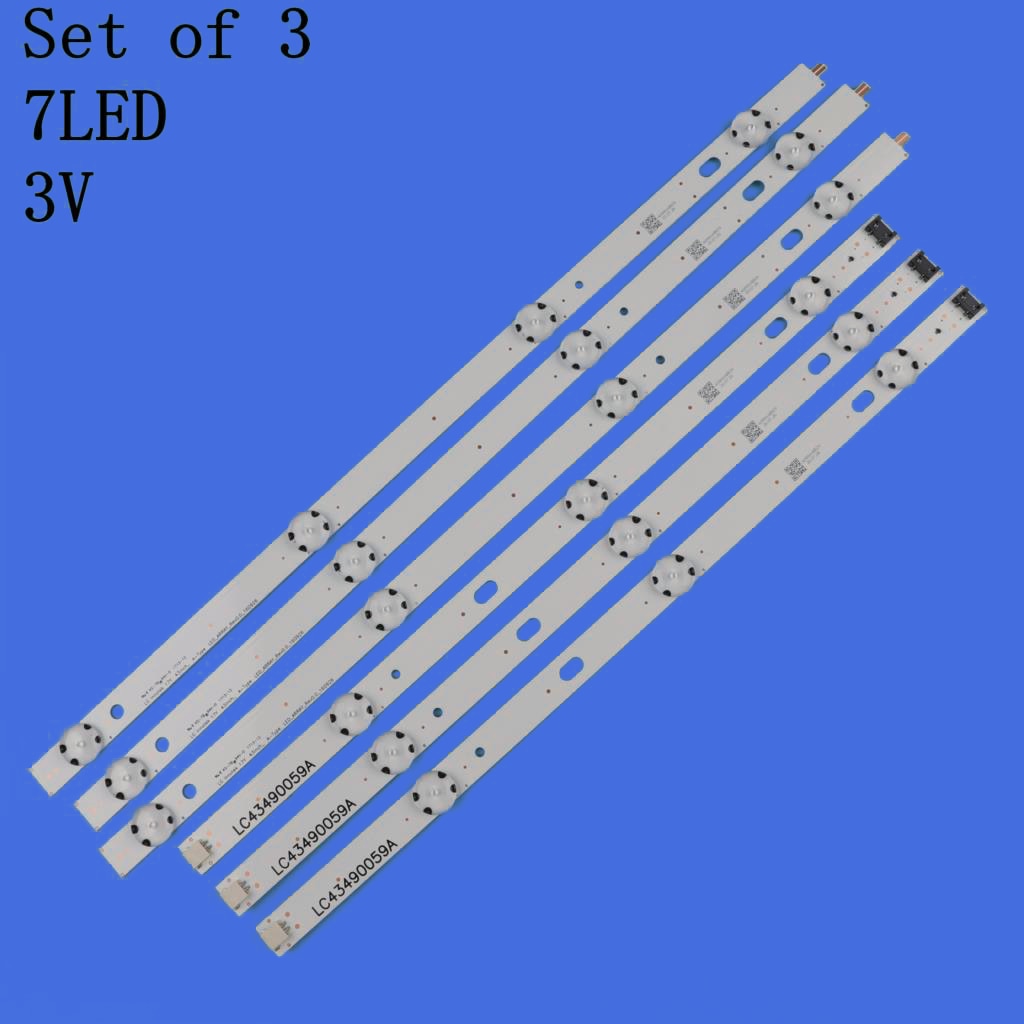 Led bakgrunnsbelysningslist for  lg 43 uj 635v 43 uk 6300 plb 43 uj 651v 43 uj 634v 43 uj 630v 43 uj 561v 43 uj 655v lc43490059a lc43490058a