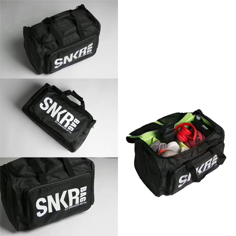 Multifunctional Sneakers Travel Bag Large Capacity Polyester Black Luggage Clothes Organizer Sport Shoulder Bag