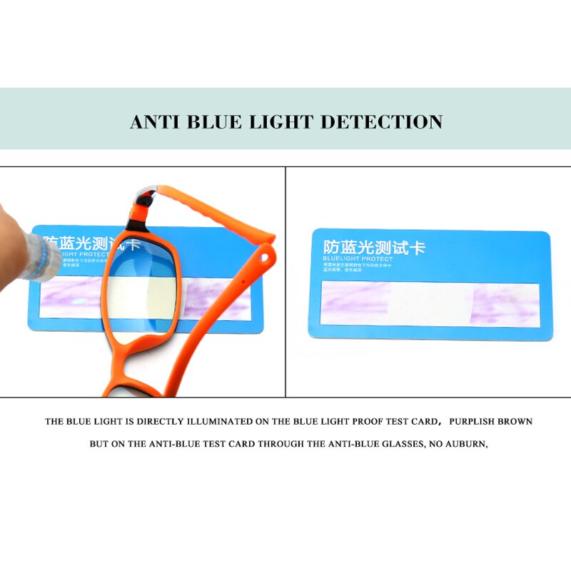 Vcka børn anti-blå lys briller ramme  tr90 computer pige spil beskyttelsesbriller dreng silikone børn ultralette briller