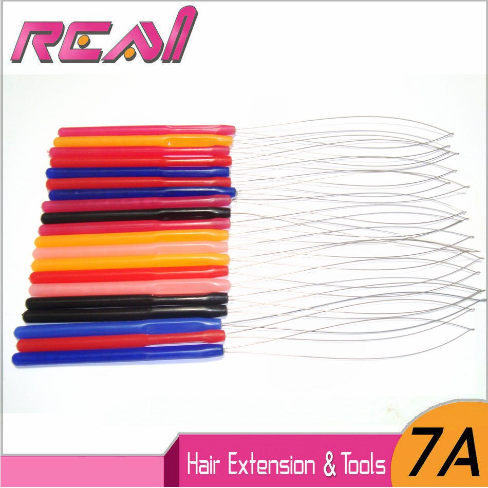 10 Stuks Plastic Haarverlenging Ez Trekken Loop Threader Micro Ring Haar Tools