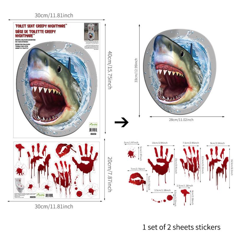 Halloween Toilet Wall Stickers Home Decoration Toilet Series Various Styles Horror Atmosphere Funny KTV Bar: 07