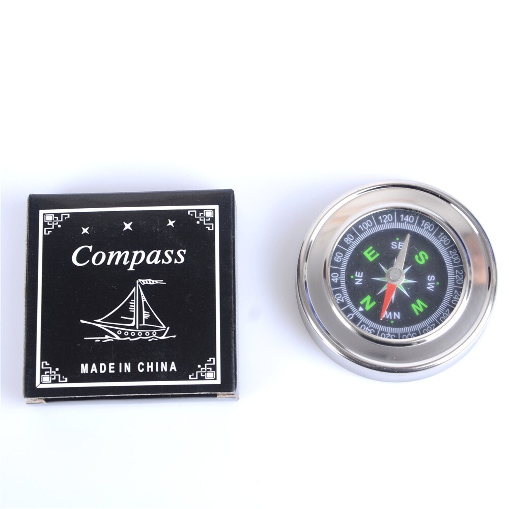 HSEAYM 60mm Metal Stainless Steel Compass Outdoor Mini Handheld Portable Pocket Compasses Climbing Hiking