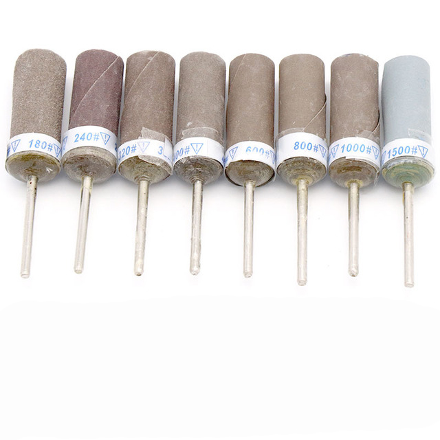 5 Stuks Cilinder Schuurpapier Staaf Schuurband Schuurpapier Slijpen Polijstschijf Elektrische Boor Accessoires Met 2.35 Mm Doorn