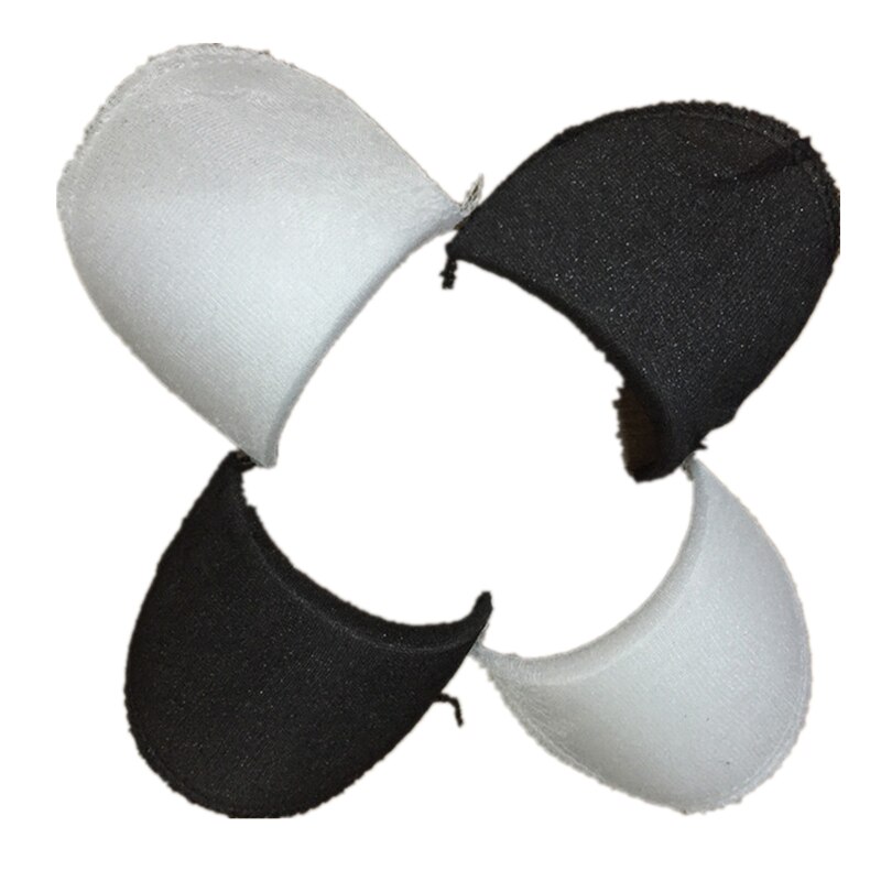 20 pares de hombreras de tela esponjosa acolchadas suaves de hombro blanco negro para Blazer camiseta rompevientos Ropa Accesorios de costura