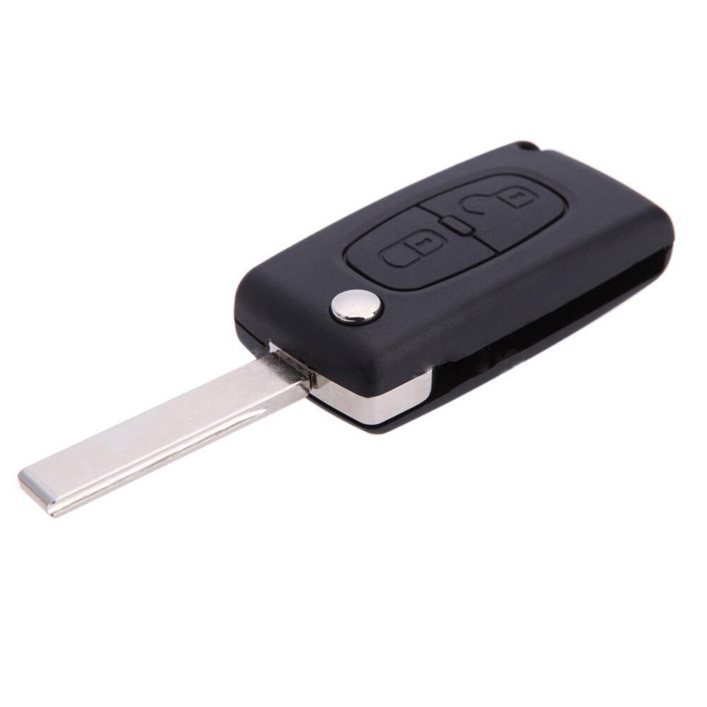 Autosleutel Vervanging 2 Knoppen Afstandsbediening Entry Folding Flip Key Shell Fob Case Cover Voor Peugeot 207 307