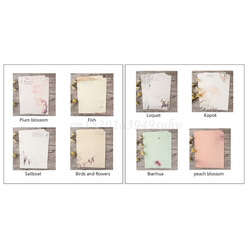 32pcs/Set Home Vintage Writing Letter Paper Retro Writing Stationery School Supplies