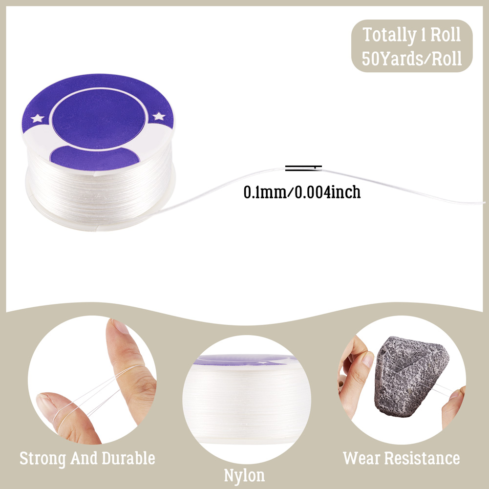 50 Yards/Roll 0.1mm Speciale Gecoate Polyester Draden Voor Rocailles Sieraden Kralen Koorden DIY Armband Maken accessoires