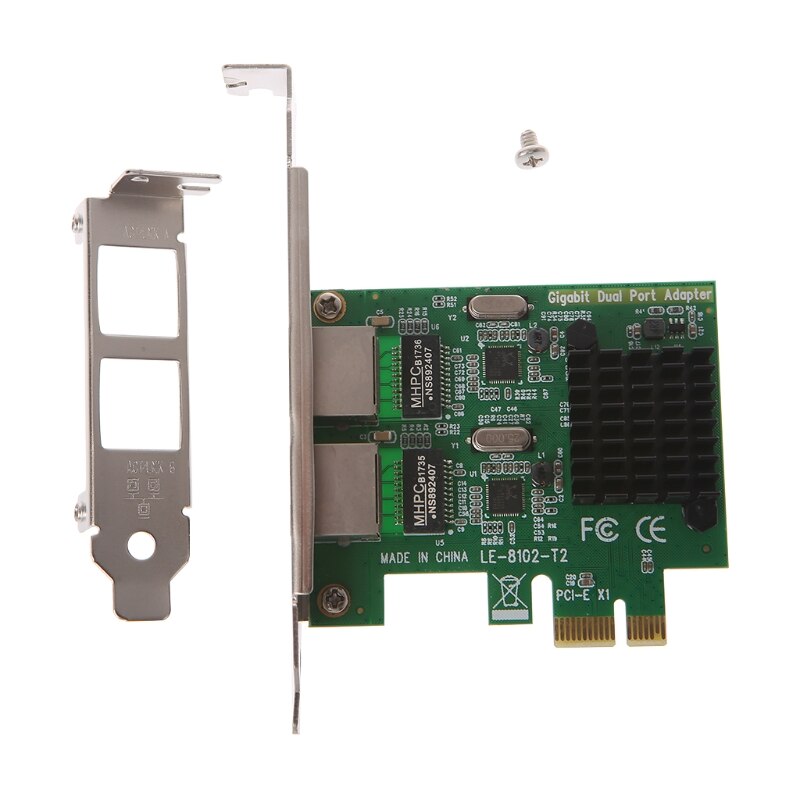 Dual-Hafen PCI-E X1 Gigabit Ethernet Netzwerk Karte 10/100/100 0Mbps Bewertung Adapter