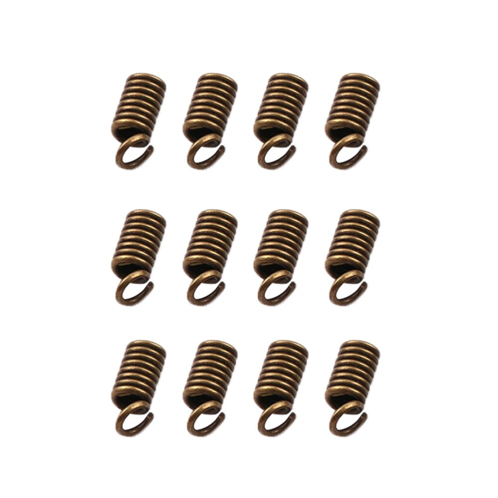 5 Packs DIY Jewelry Connectors Handmade Crafts Connecting Button Spring Buckles for Home Shop Dark Silver (3x7mm)