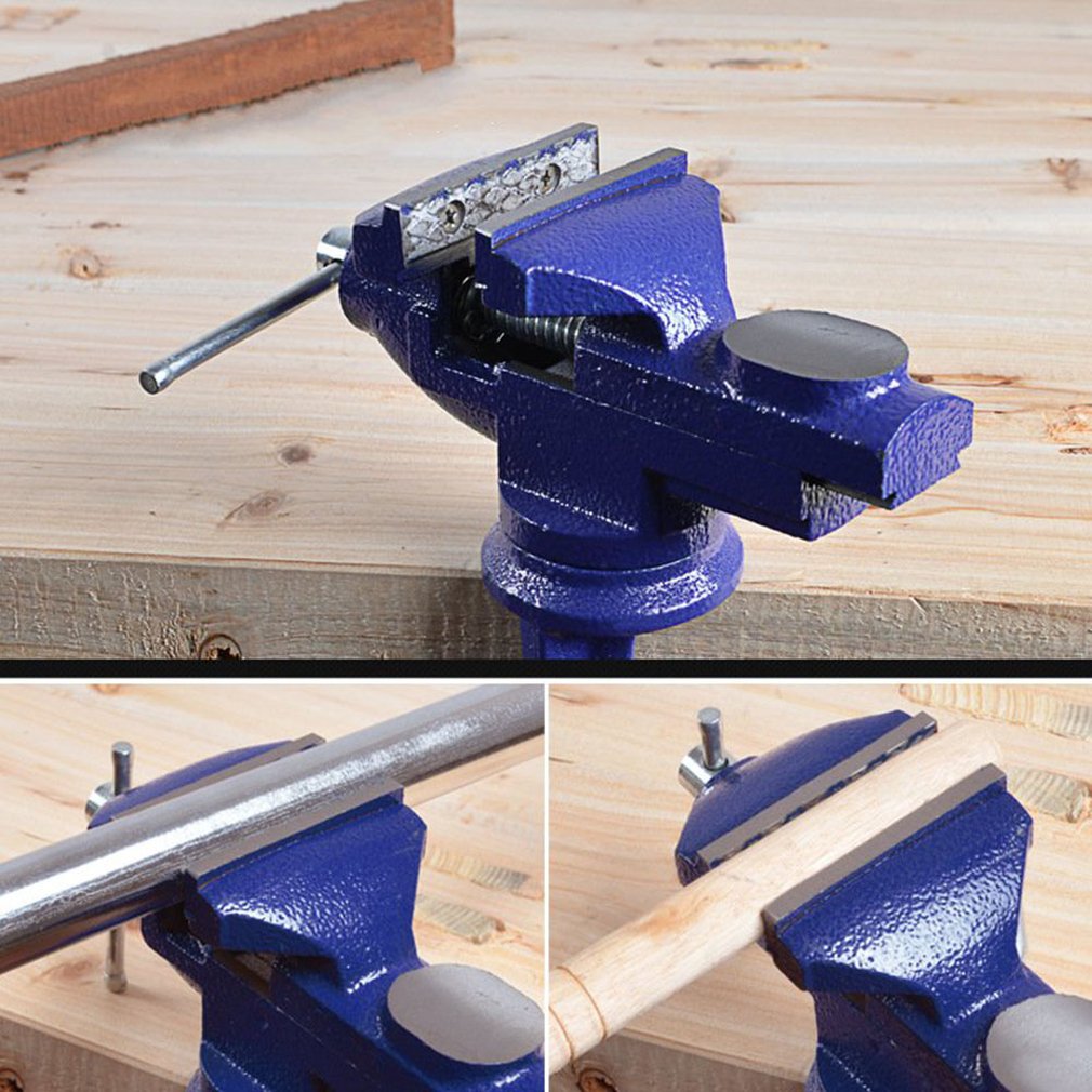 360 Degree Rotate Work Bench Vice Table Vise Heavy Duty Swivel Base Workshop Clamp Durable Jaw Bench Clamp Hand Tool