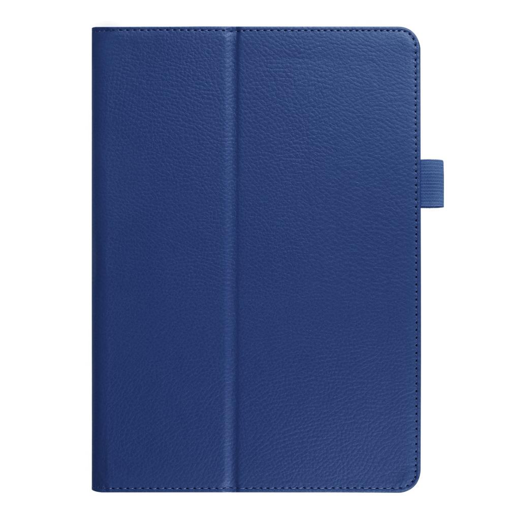 Premium pu leren hoesje voor samsung galaxy tab 3 10.1 gt-p5200 p5210 p5220, slanke hoes voor samsung tab 4 10 sm-t530 t531 t535 hoesje: Donkerblauw