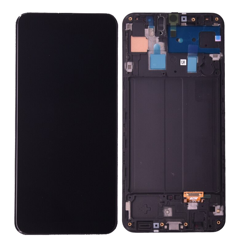 6.4 ''Display Voor Samsung Galaxy A30 A305/Ds A305FN A305G A305GN A305YN Lcd Met Touch Screen Digitizer Vergadering: with frame black