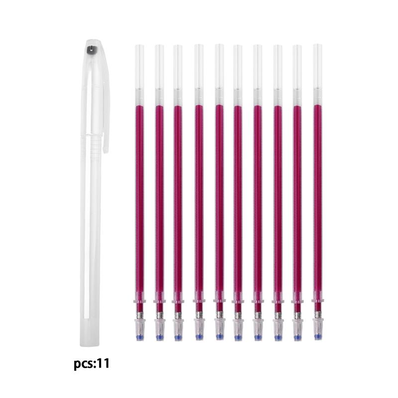 Stylo marqueur magique effaçable à la chaleur, 10 pièces/ensemble, stylo pour tissu disparaissant la température, marquage de ligne, accessoires de couture artisanaux pour bricolage: vert clair