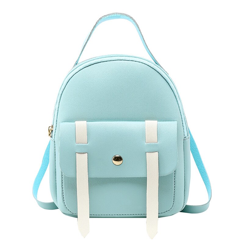 Koreanischen Stil Frauen Mini Rucksack PU Leder Schulter Taschen Für Teenager Mädchen Multi-Funktion Kleine Bagpack Weibliche Telefon Beutel: jk-800 Blau