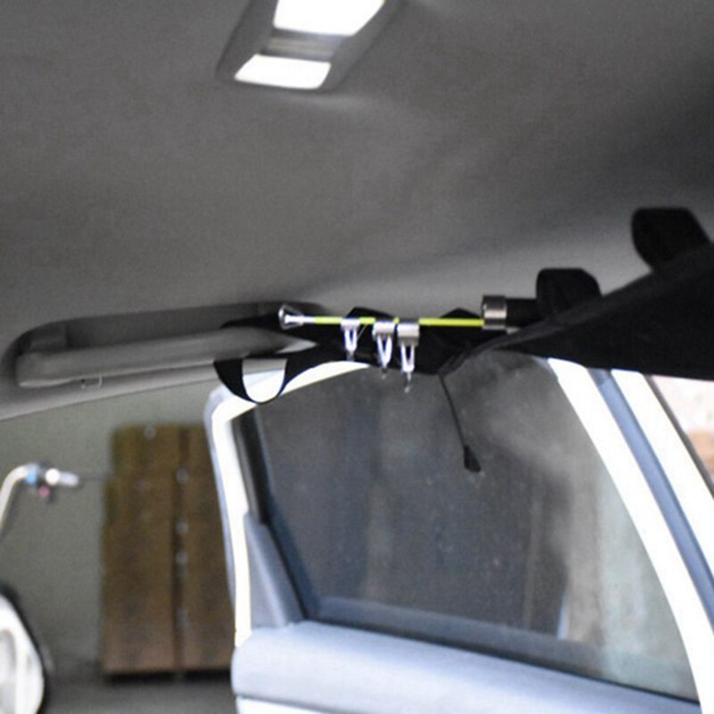 Car Fishing Rod Roof Cargo Storage Net Universal Car Roof Interior Cargo Net Bag Multifunction Accessories