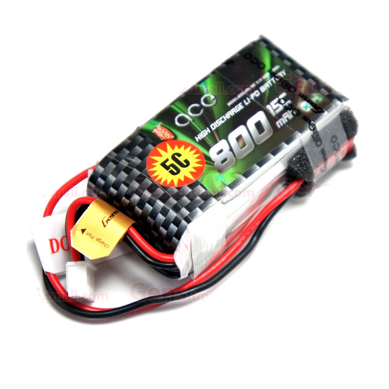 Gens ACE 2S Lipo 3S Battery 7.4V 11.1V 800mAh 1300mAh 1800mAh 2200mAh 3300mAh 4000mAh 5300mAh with T/XT60 Plug: 3S 800MAH 15C