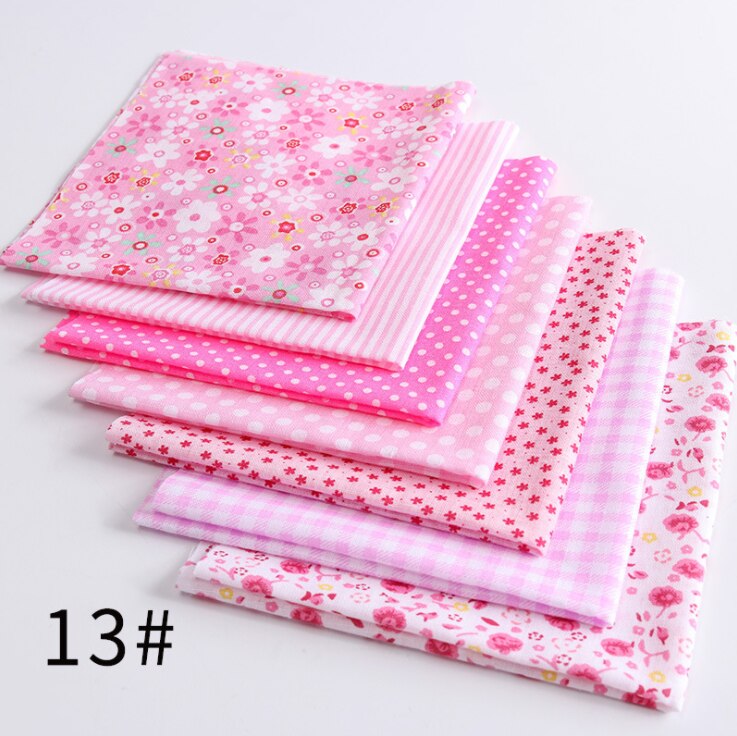 7 kpl 25cm x24cm ohutta tilkkupuuvillakangasta kukkasarjan värikäs itseompelu kukkakangas