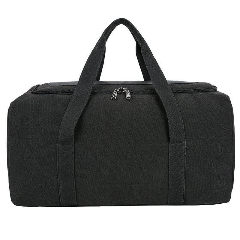 Hand Luggage Carry On Duffle Bag Cabin Travelling Bag Multifunctional Hangbags Moving bag Large Capacity Canvas Men Travel Bag: Black