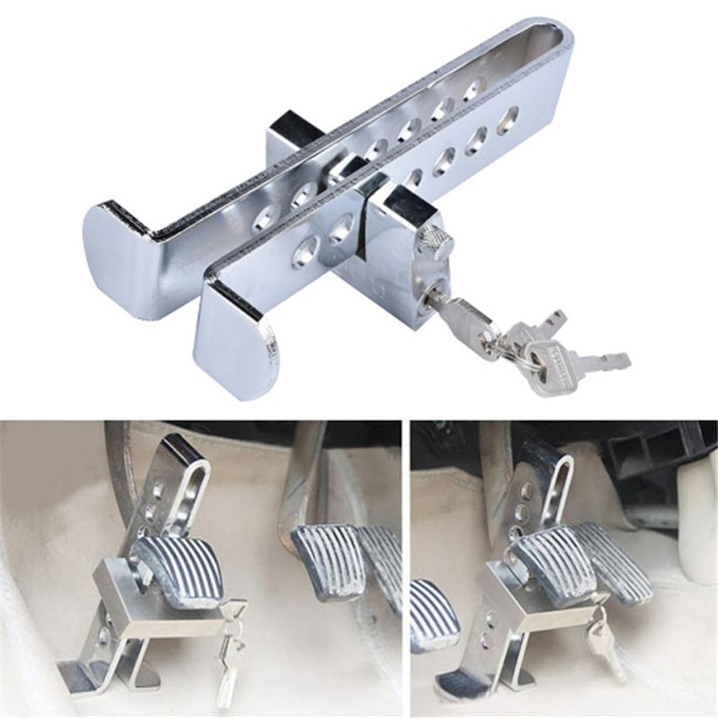 Universal Auto Car Brake Clutch Pedal Lock Alloy Steel Security Anti-Theft For Cars Truck Throttle Accelerator Pedal Lock