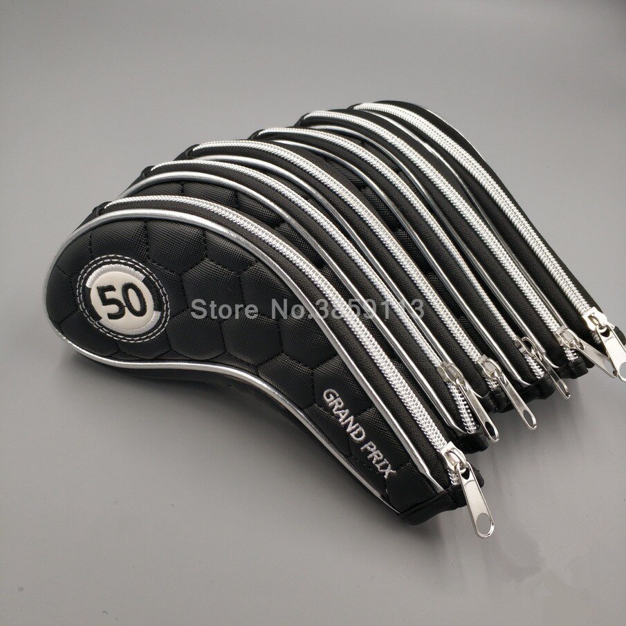 1PC Zipper Golf Wedge Head Cover Grand Prix Sand Wedge Set Headcover 50 52 54 56 58 60DEG For Man Women
