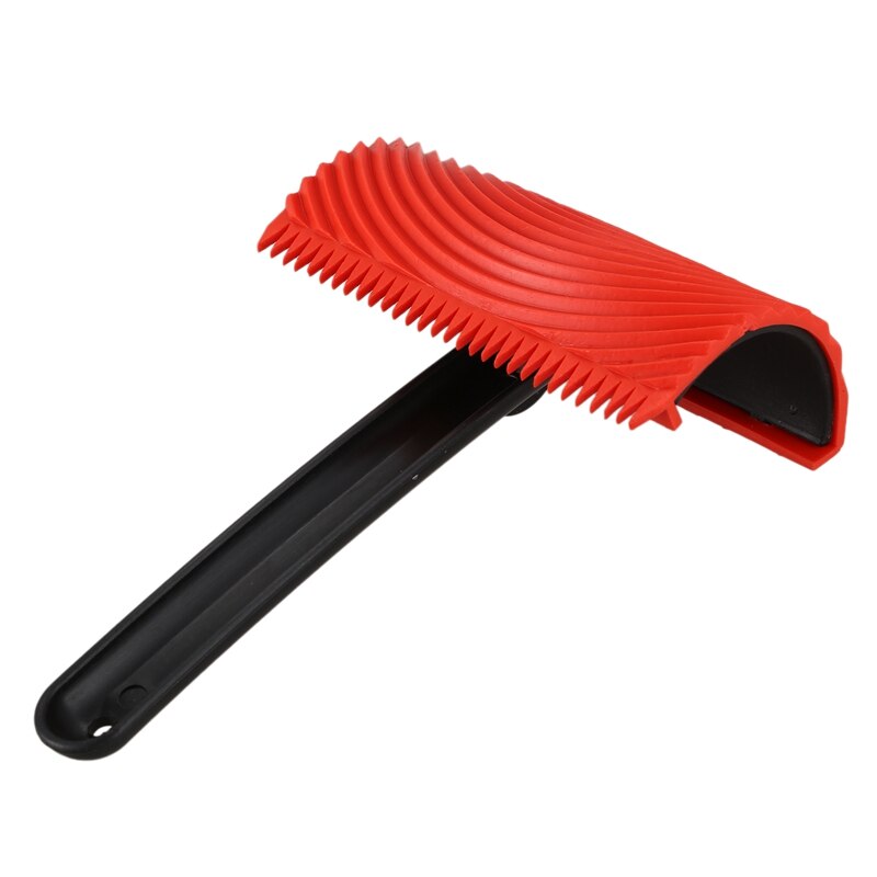 1 Set MS1814 Handheld Wood Grain Tool Art Paint Wood Grain Tool Red Wood Grain Rubber Roller Wood Grain Tool Puller Set