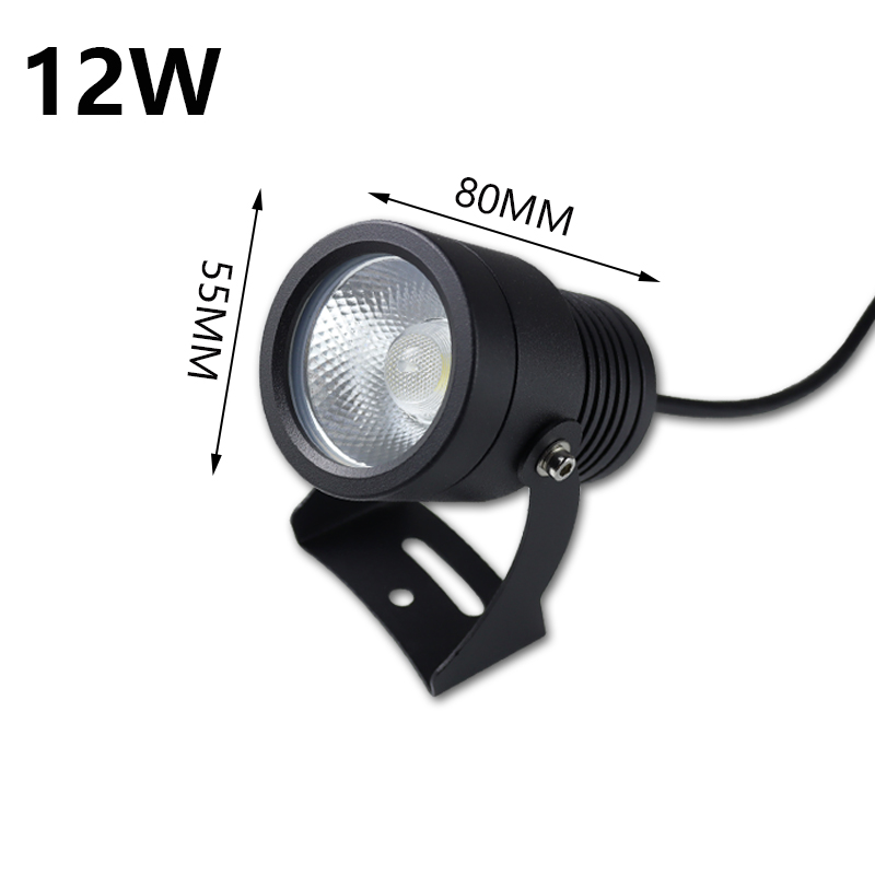 Outdoor spotlight 220V waterproof led floodlight 1W3W5W7W10W12W15W outdoor garden wall lawn light landscape courtyard tree lamp: Gold / WHITE