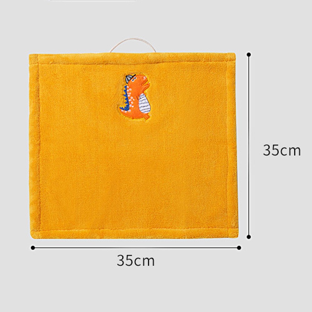 Baby Nursery Hand Towel Baby Bath Hanging Towels Toddler Soft Plush Cute Cartoon Animal Wipe Hanging Bathing Towels for Children