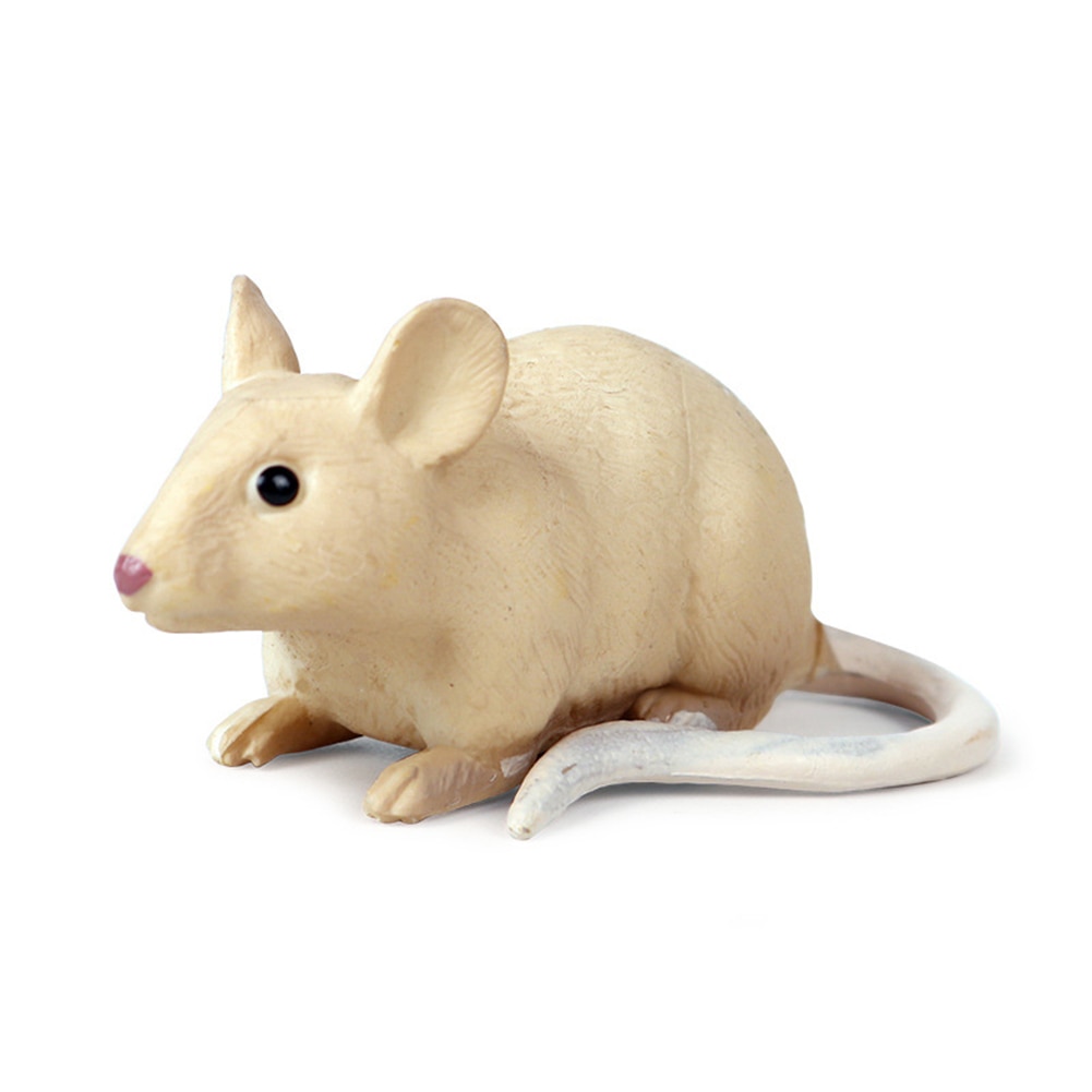 Realistisk mus rotte opossum dyremodel figurer skrivebordsindretning uddannelse børnelegetøj: 2 rotter