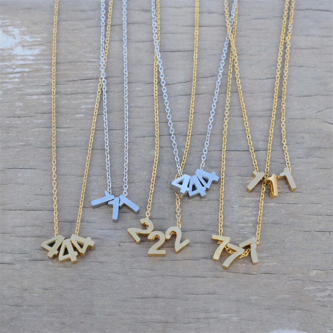 Zarte Edelstahl Engel Anzahl 111 222 333 444 777 888 999 Halskette Halsband Für Frauen Reize Gold Kette Geburtstag