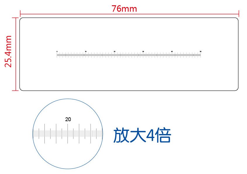 Round Corner R Corner Radius Point Line Gauge Area Measurement Film Ruler Calibration Slide Transparent PET Stain Card: 1