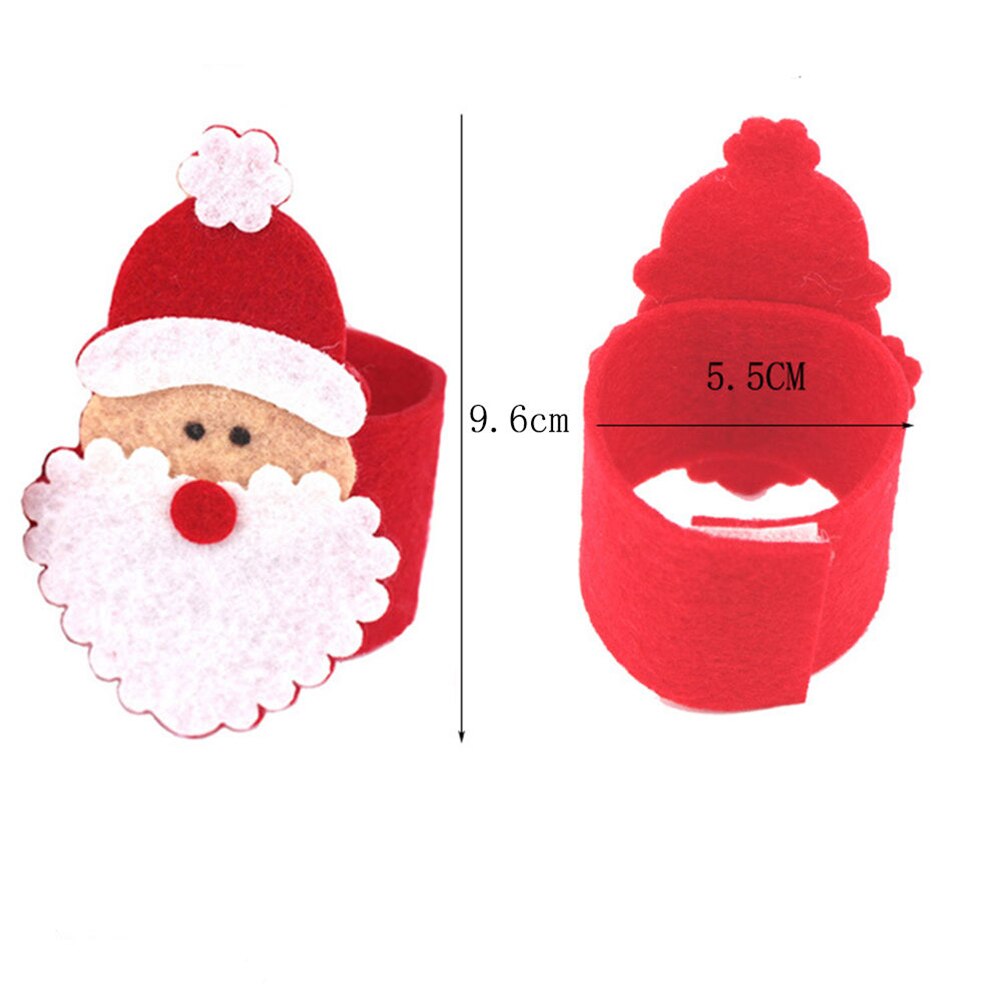 Porte-Serviette Père Noël de Noël - Accessoire Festif pour Table Dîner Serviette Tissu