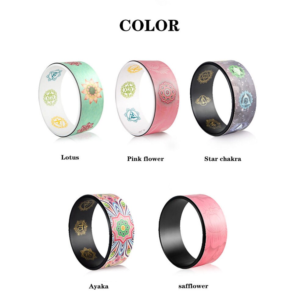 Lotus PU Yoga Wheel Workout Equipments Pilates Yoga Wheel Yoga Circles Gym Workout Back Training Tool For Bodybuilding Fitness