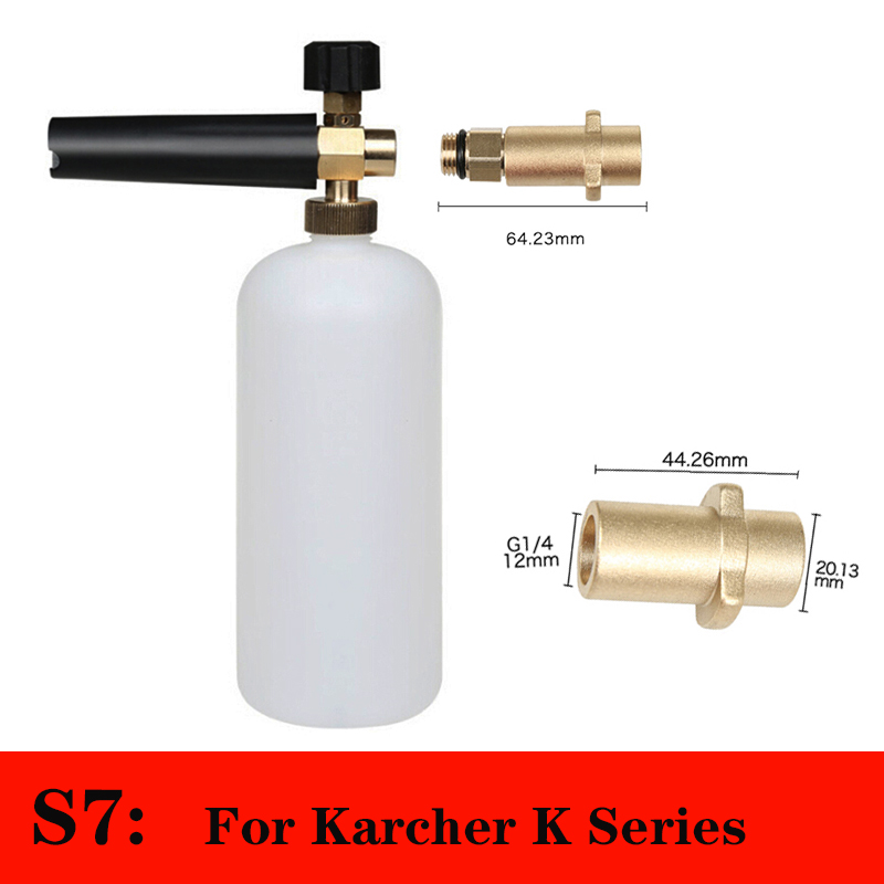High Pressure Snow Foam Lance for Karcher K Series Soap Foamer Adjustable Foam Nozzle Foam Generator Car Washer: S7