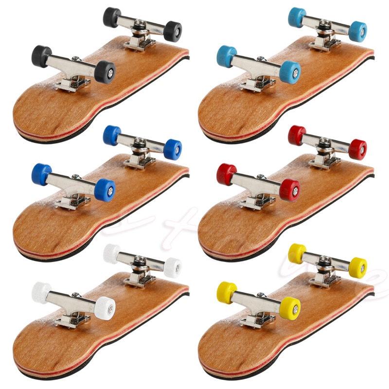 Basic Complete Wooden Deck Fingerboard Maple Wood with Bearings Grit Foam Tape