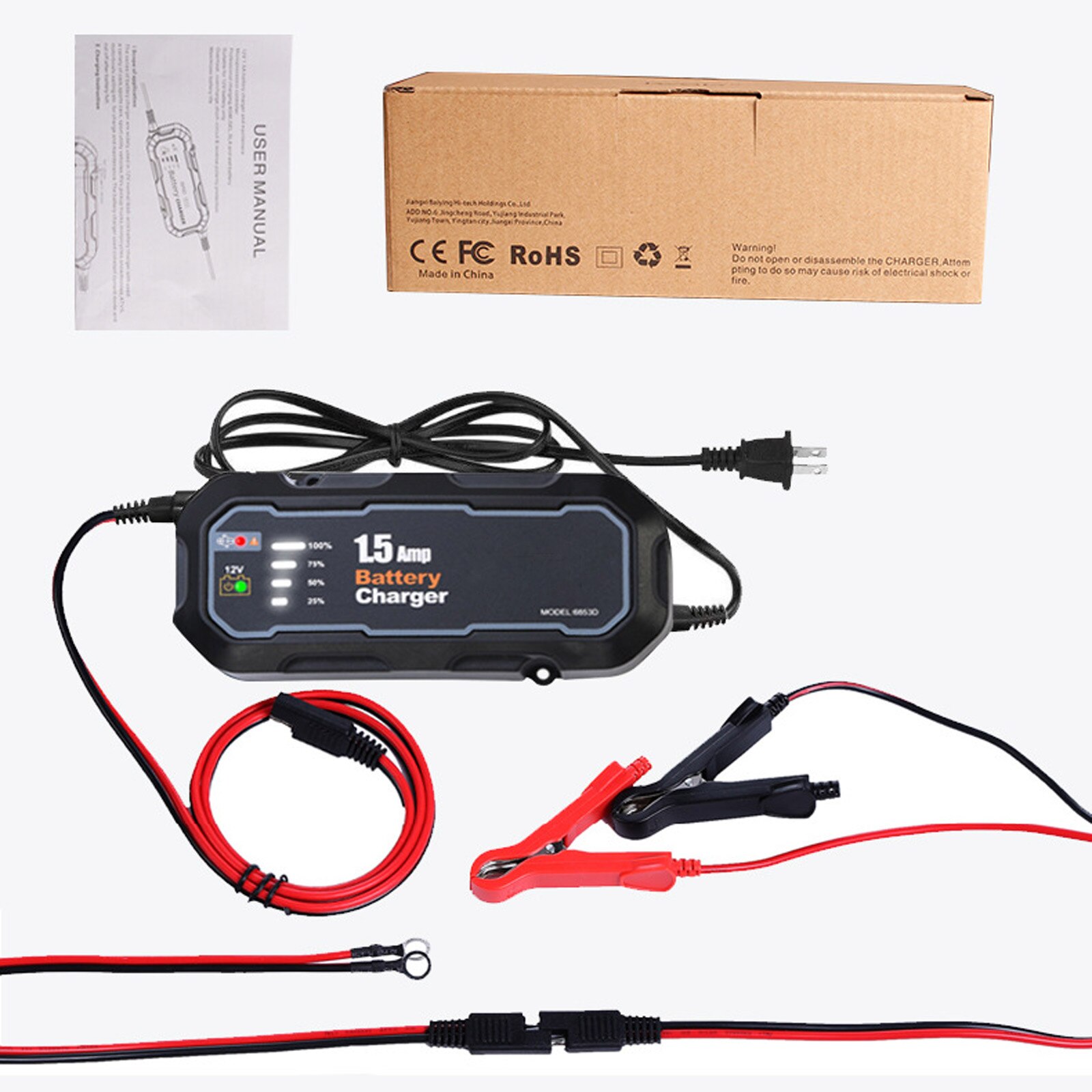 12V Pulse Car Auto Power Inverters Motorcycle Charger 1500mA Lead-acid Intelligent Repair Battery
