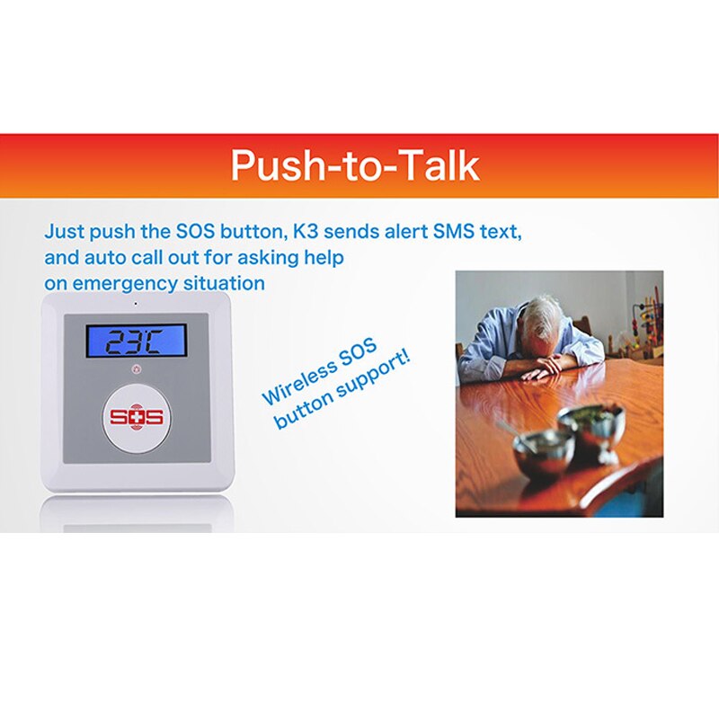 K3 GSM Alarm System, Home Security Alarm Safety SOS Alarm