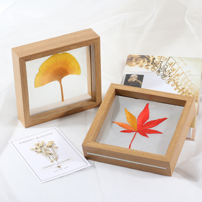 Diy broderi blomst / blad håndarbejde håndarbejde til begyndere korssting kit bånd maleri broderiramme hjem dekoration