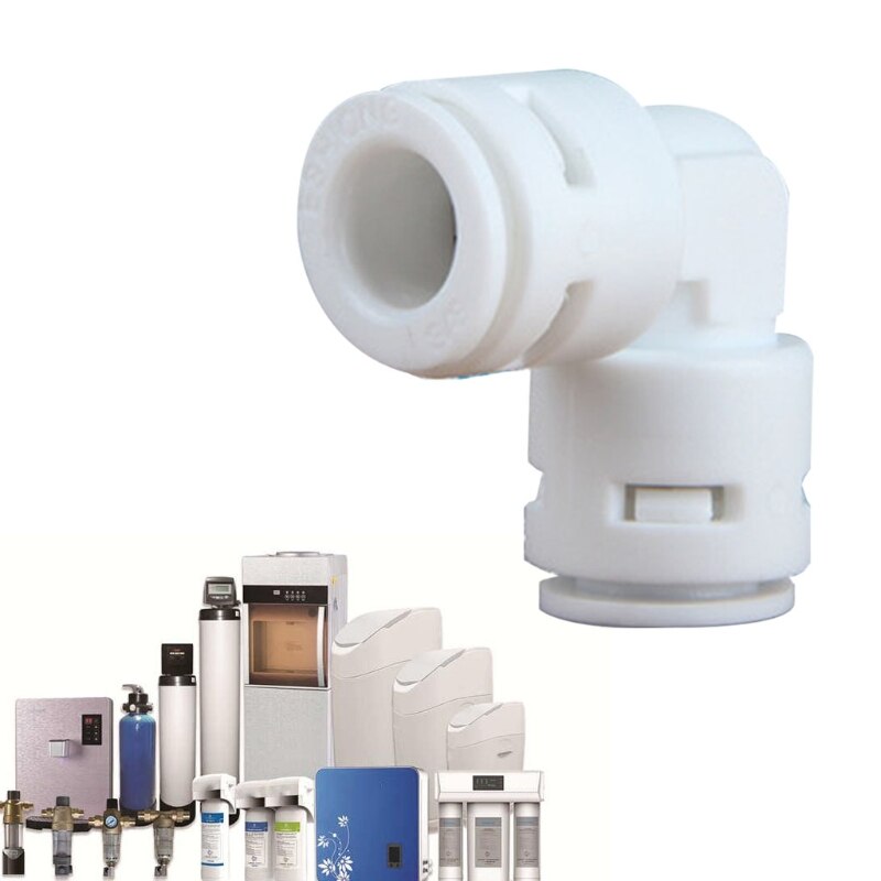 Tube Fittings L Connectors 0.25Inch Inner Push Type Air Fitting Quick Connect Ball Valve for RO System Water Filter Plas U1JE: B