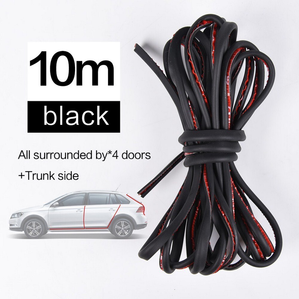 10 M Auto Deur Anti-Collision Strip Anti-geluid Rubberen Afdichting Stok Seal