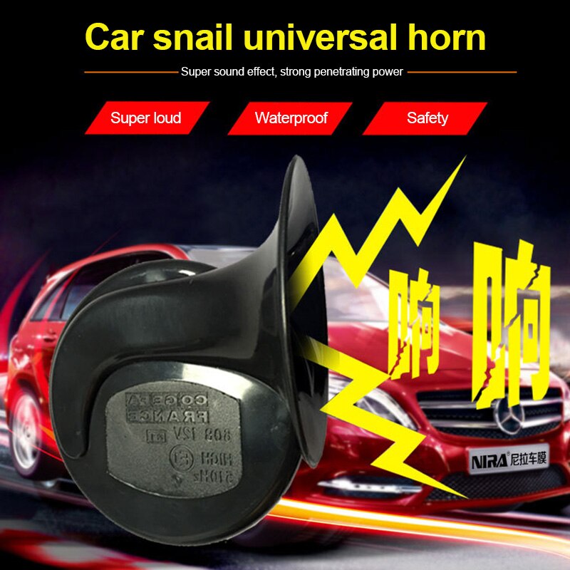 Universal Car Horn Loud Pressure Klaxon Speaker 12V Waterproof 300db Snail Cry Air Horn Vespa Loudnes For Car Horn For Trucks