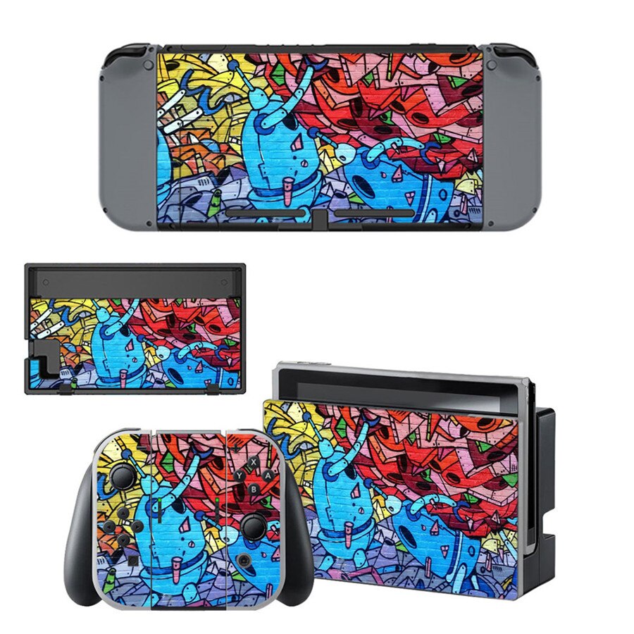 12 Styles Cool Graffiti Style Vinyl Decal Skin Sticker For Nintend Switch NS NX Console & Joy-con Game Accessories: Style 10