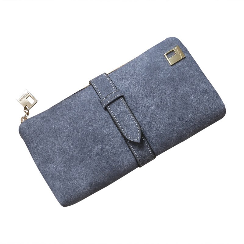 Dames rits multi-kaart positie leren kaart telefoon munt houder organizer lange trekkoord portemonnee matte portemonnees