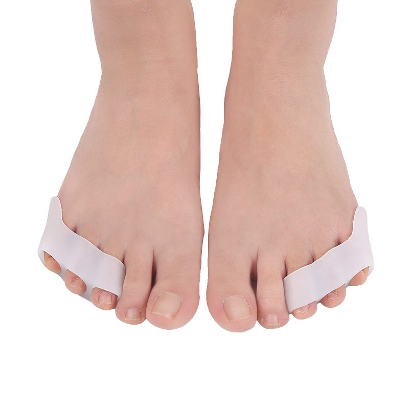 2 Stück = 1 Paar Zehen abscheider Separateur d'ortei Hallux Valgus Korrektor 3 See kleine Ballen Orthesen Schutz Pedikübetreffend Einsteller: Weiß