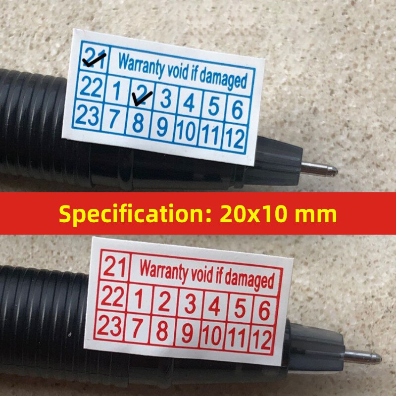 Elektronische Produkt Reparatur Fragile Label Aufkleber 10X20mm Starken Klebstoff Garantie Zerbrechlich Dichtung Label Aufkleber 200 stücke