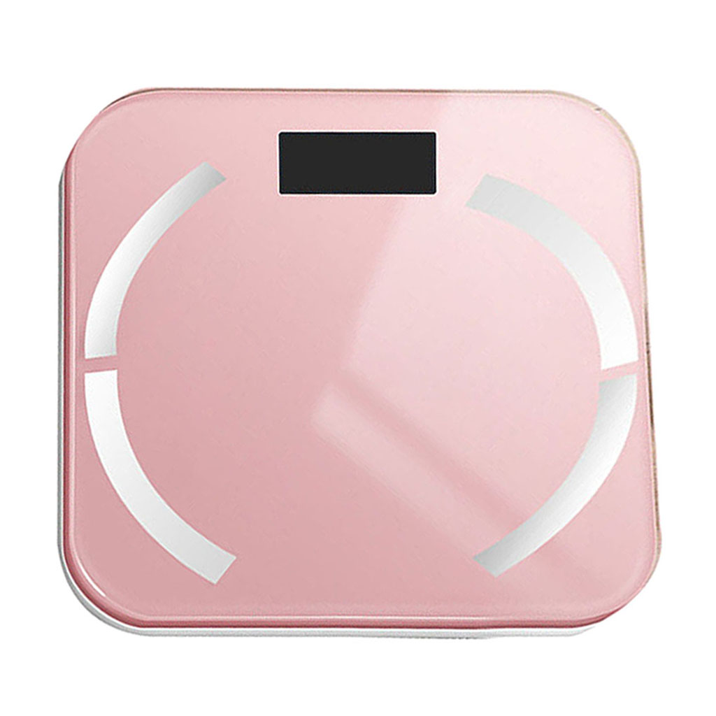 Digital Body Fat Scale Smart Bathroom Bluetooth Calories BMI Water Checker 180kg BMI Bluetooth Weight Monitor LED Display: Pink